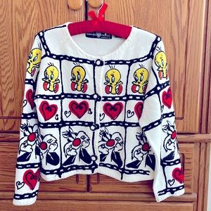 Michael Simon Vintage 90’s Warner Brothers Sylvester and Tweety Sweater
